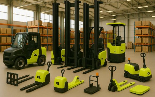 Operador con pallet jack eléctrico de 3,000 lbs en almacén de Mexicali