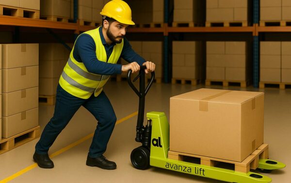 Pallet jack manual vs eléctrico lado a lado para comparación